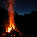 Feuer Nacht hoch